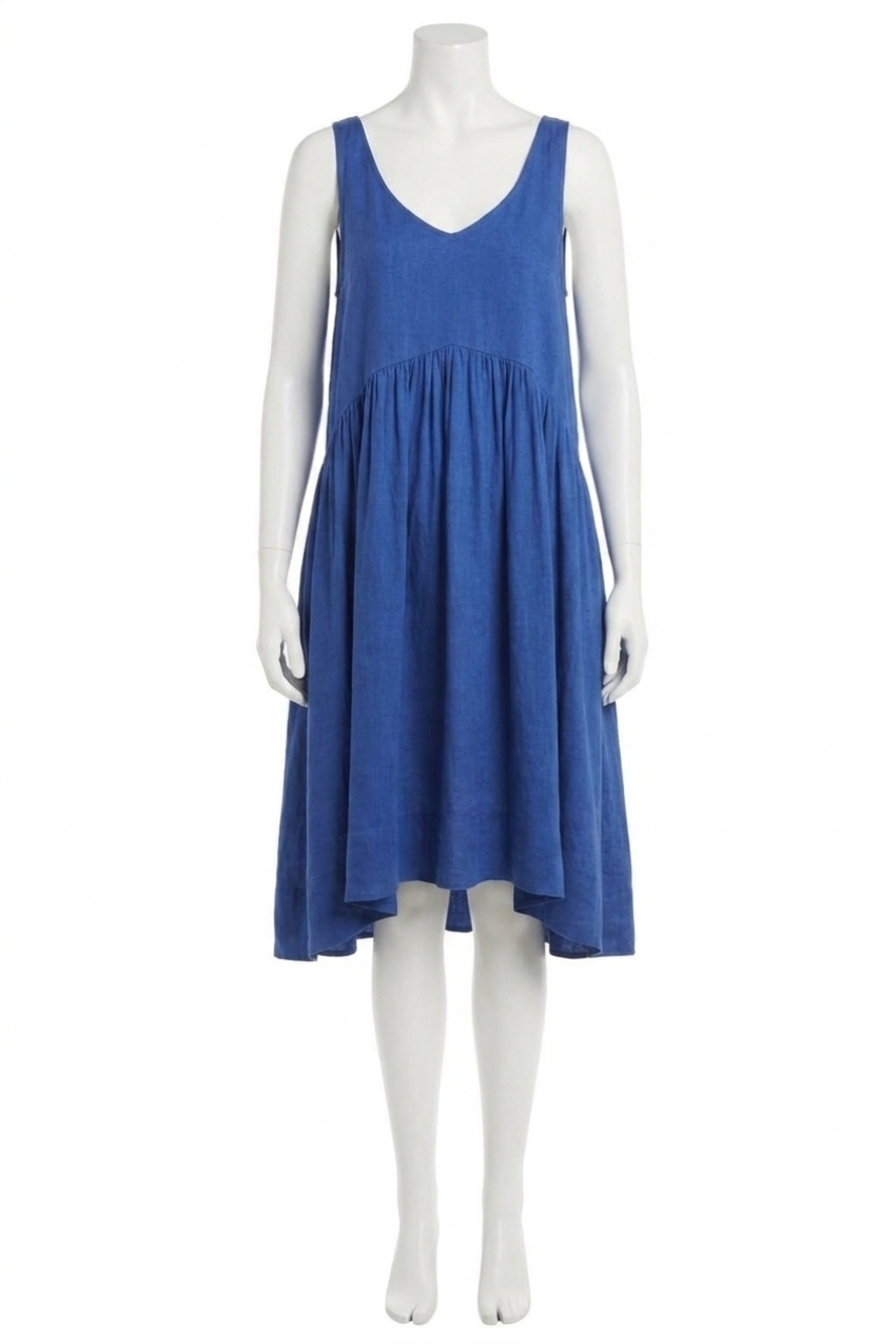NEW HATCH fiona maternity dress in blue